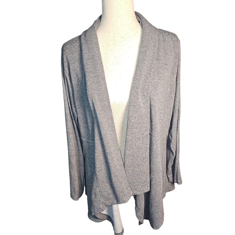 Calvin Klein Performance Casual Women's Gray Open-Front Cardigan Size 1x